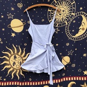 Princess Polly Baby Blue Wrap Mini Dress NWT size 4